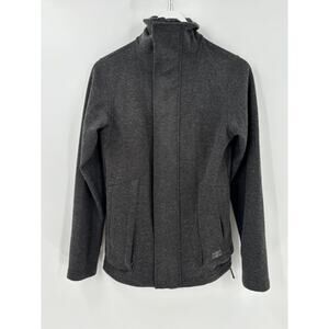 Helly Hansen Jacket Womens Medium Gray Training Full Zip Acrylic Wool Pockets